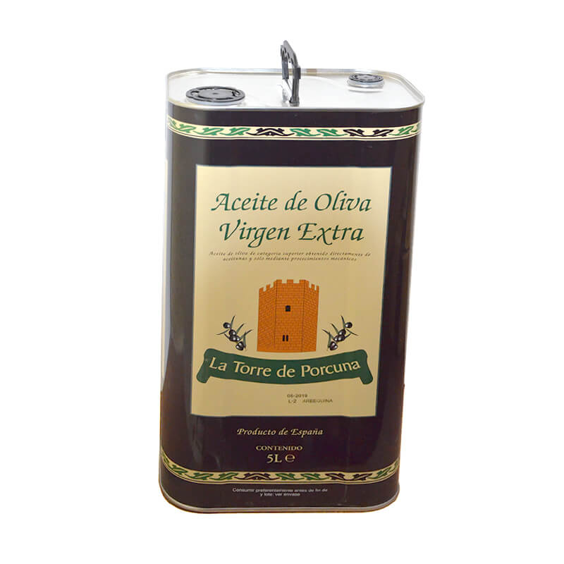 Lata de 5 l de aceite de oliva de Jaén picual Torre de Porcuna