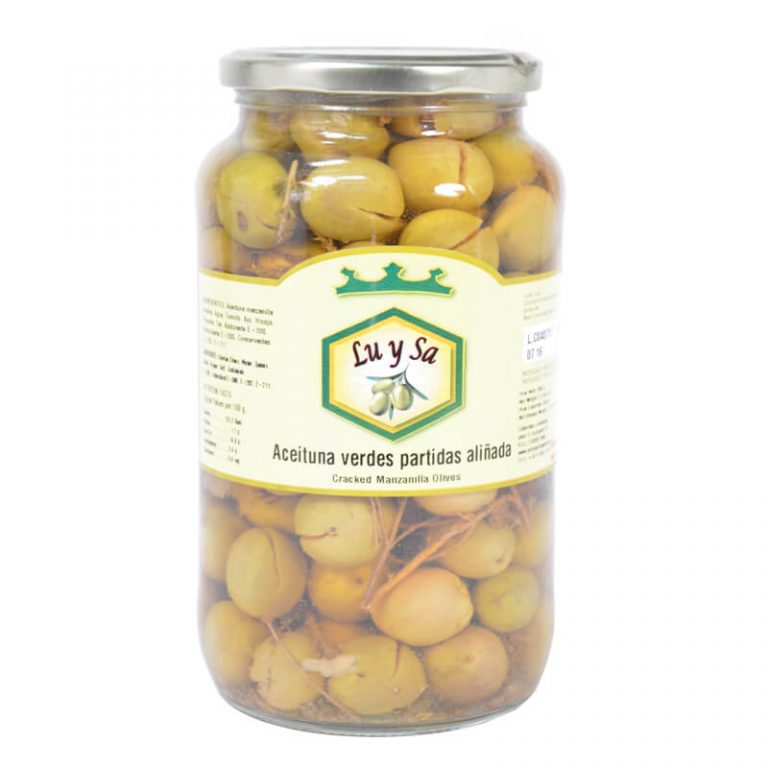 aceitunas manzanilla con hueso de lLu y Sa