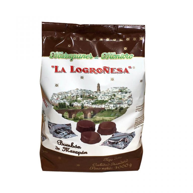 mazapanes de Montoro con chocolate La Logroñesa