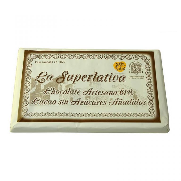 delicioso chocolate negro sin azúcar de la Superlativa