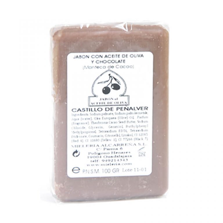 Jabón de aceite de oliva y chocolate de Castillo de Peñalver