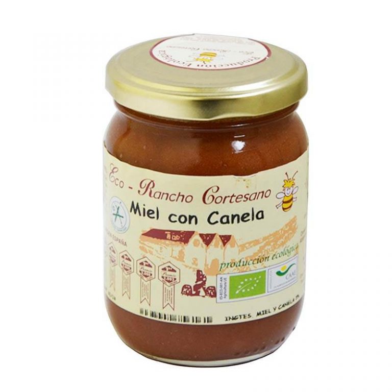 BOte de miel con canela ecológica del Rancho Cortesano