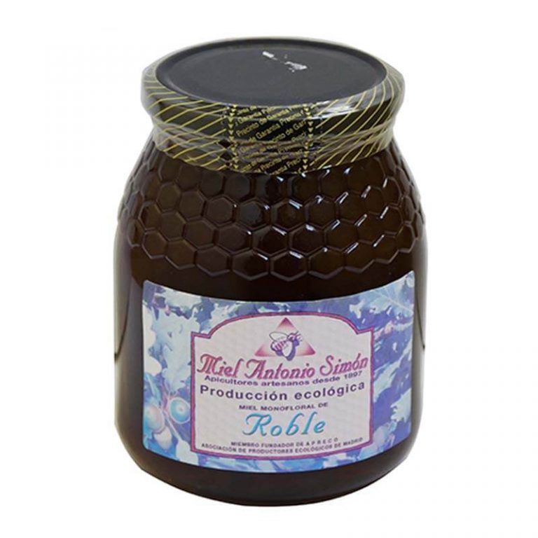 Bote de miel ecológica de roble Antonio Simón de 1 Kg