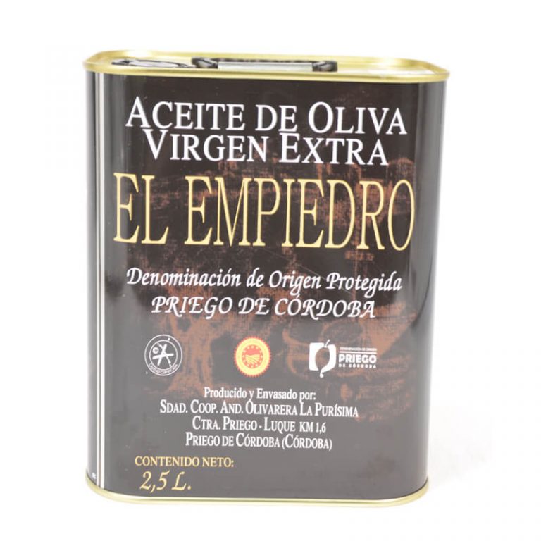 Lata de 2,5 l de aceite de oliva del Empiedro