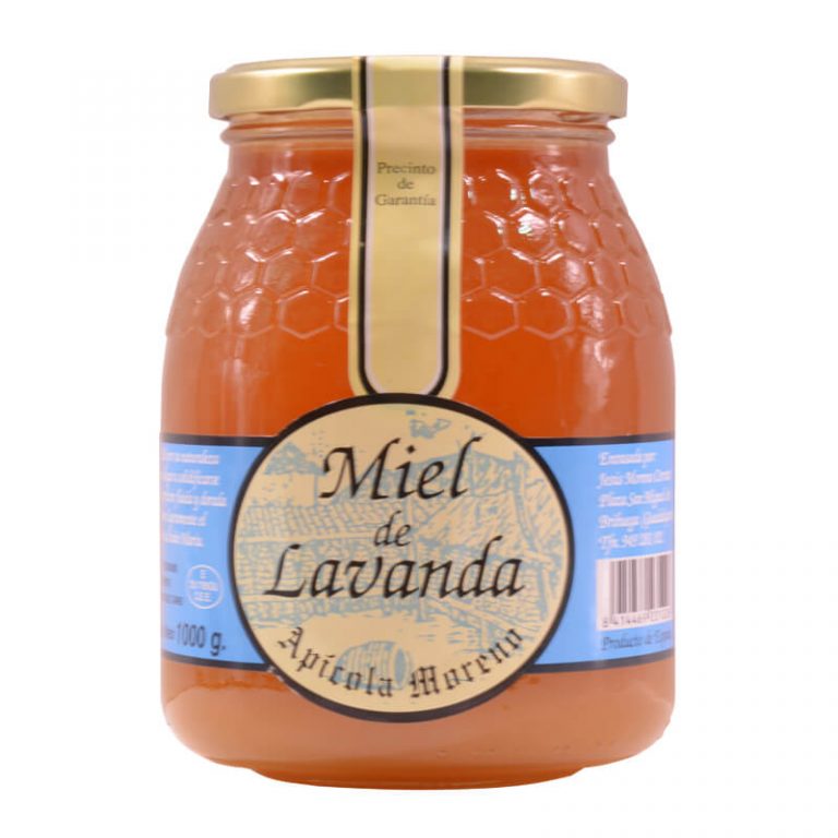 Bote de miel de lavanda de Apícola Moreno