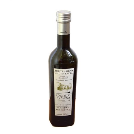 Flasche von nativem Olivenöl extra aus Arbequina von Castillo de Canena