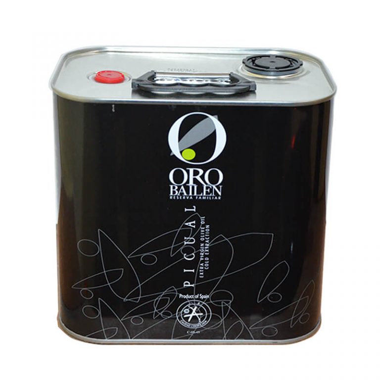 Can of 2,5 l of picaul olive oil of Bailen