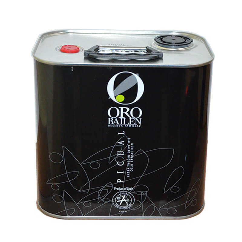 Can of 2,5 l of picaul olive oil of Bailen