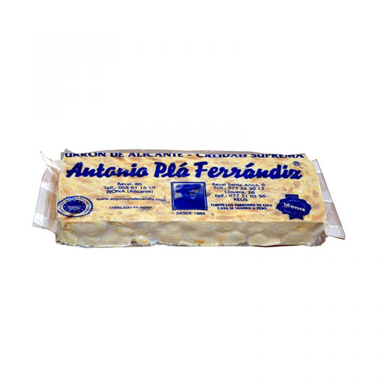 Turrón duro de almendra de Antonio Plá-Fernandiz.