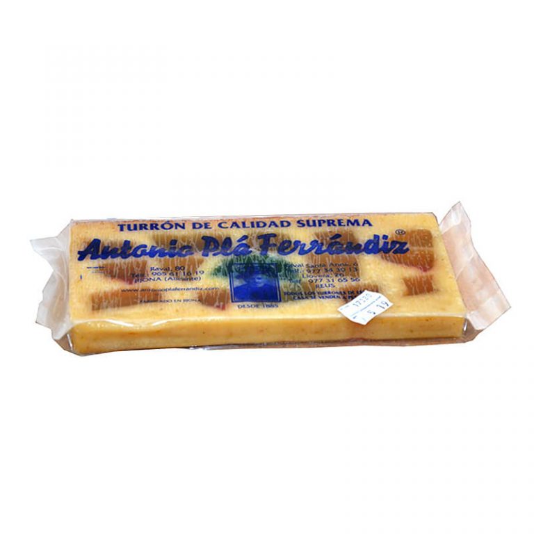 Turrón de mazapán con fruta de Antonio Fernandiz.
