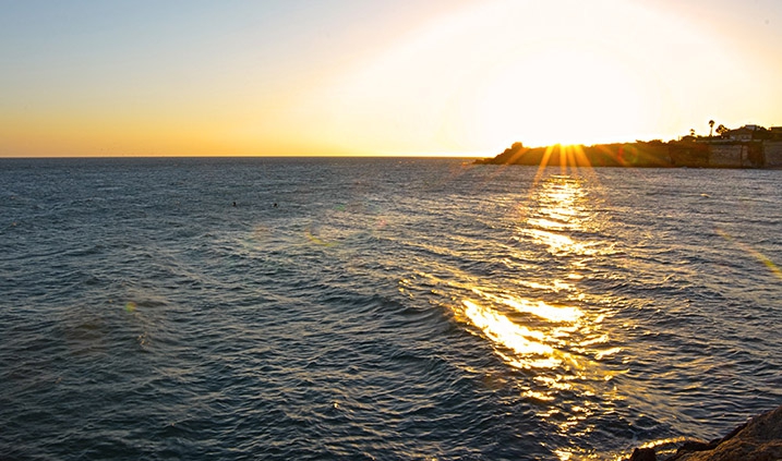 Foto de un atardecer en Cádiz