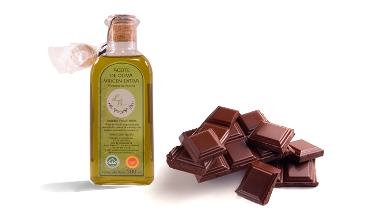 Aceite de oliva virgen extra y chocolate