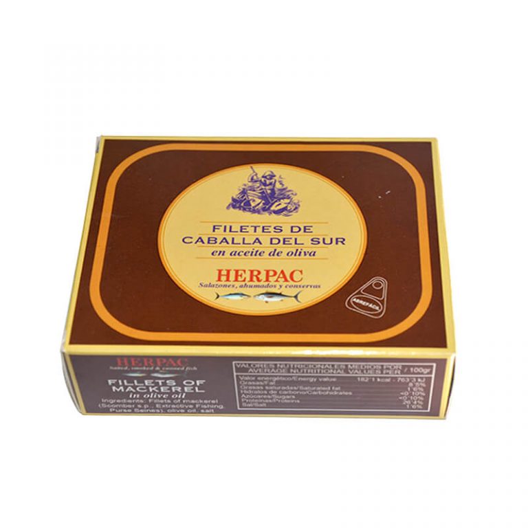 Filete de caballa en aceite de oliva de Herpac