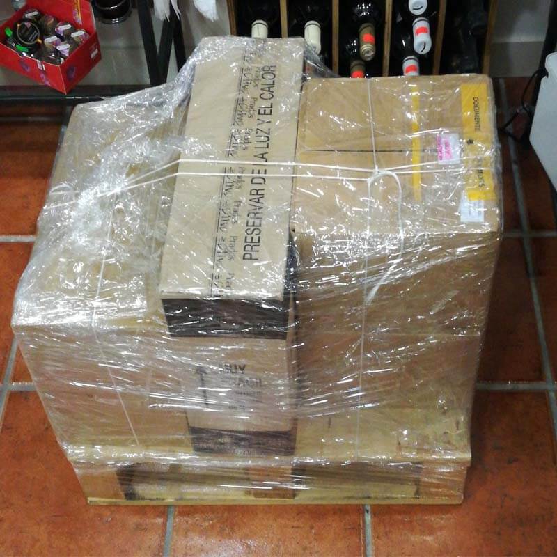 paquete para enviar aceite y miel